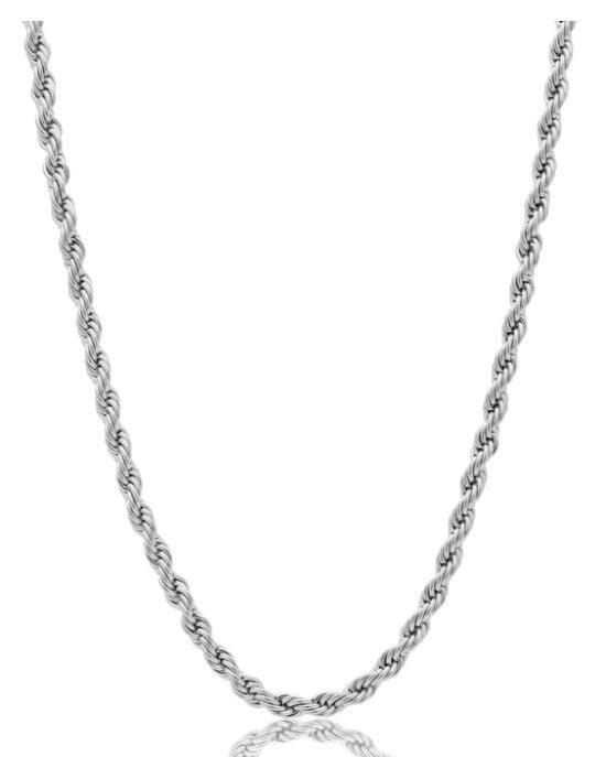 Rope Wit Goud Ketting - Outfinish