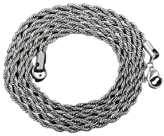 Rope Wit Goud Ketting - Outfinish
